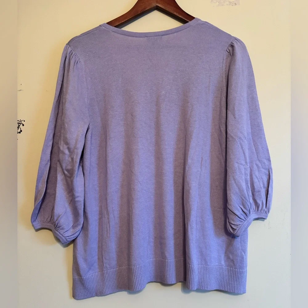 J Jill blouse spring sweater silk blend women’s size XL petite lavender color